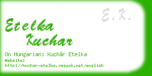 etelka kuchar business card