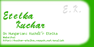 etelka kuchar business card